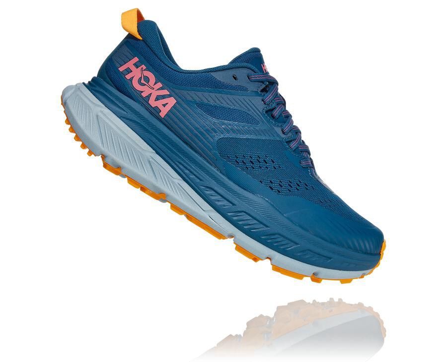 Tenis Trail Hoka One One Feminino Azuis - Stinson Atr 6 - 059-ZDUBWQ